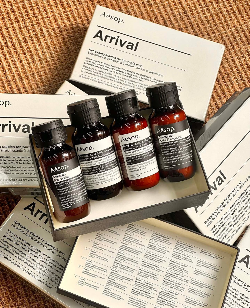 Aesop Arrival Travel Kit 4 x 50ml – 50% Warehouse Clearance | Travel Essentials Gift Set