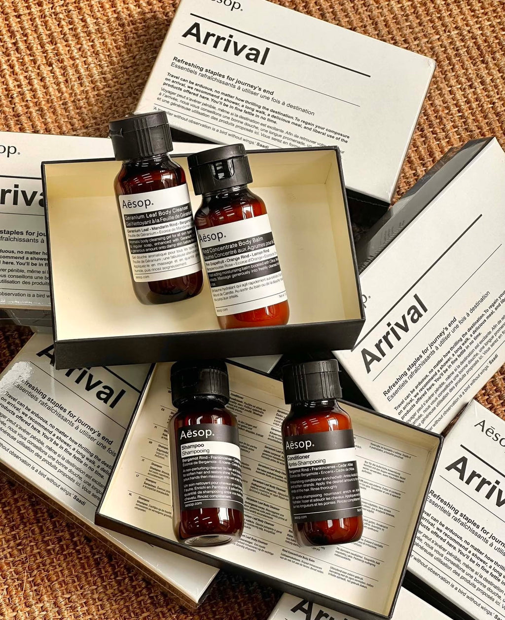 Aesop Arrival Travel Kit 4 x 50ml – 50% Warehouse Clearance | Travel Essentials Gift Set