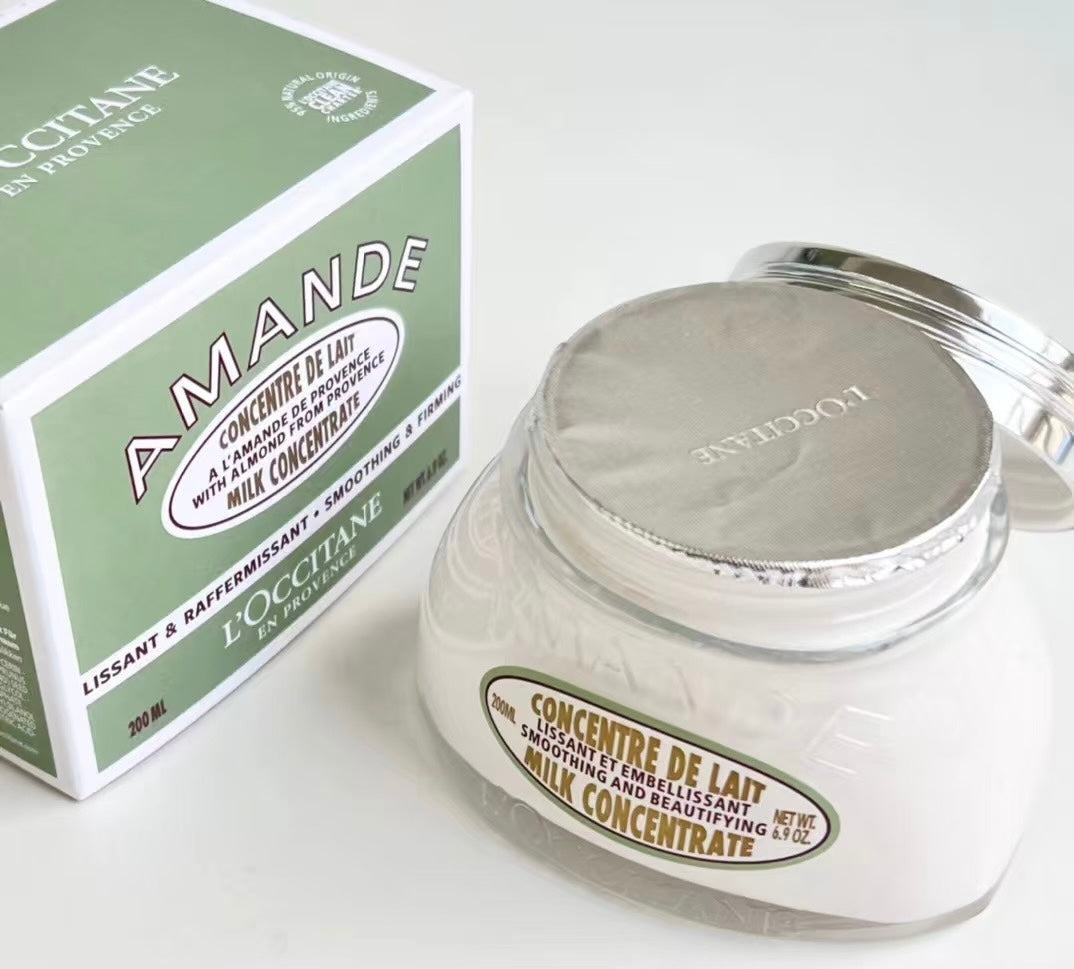 L’OCCITANE Almond Milk Concentrate Body Cream 200ml | 50% Warehouse Clearance