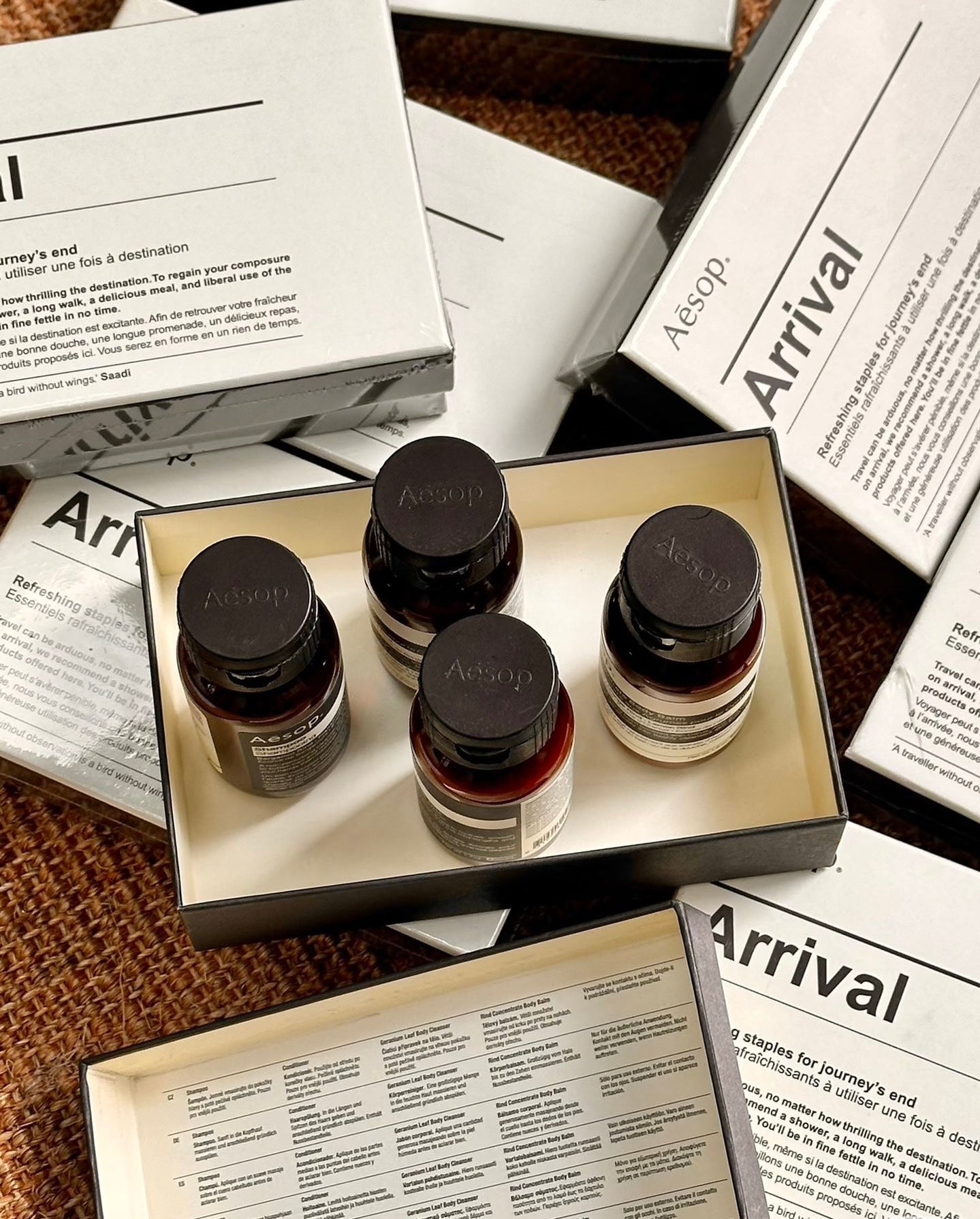 Aesop Arrival Travel Kit 4 x 50ml – 50% Warehouse Clearance | Travel Essentials Gift Set